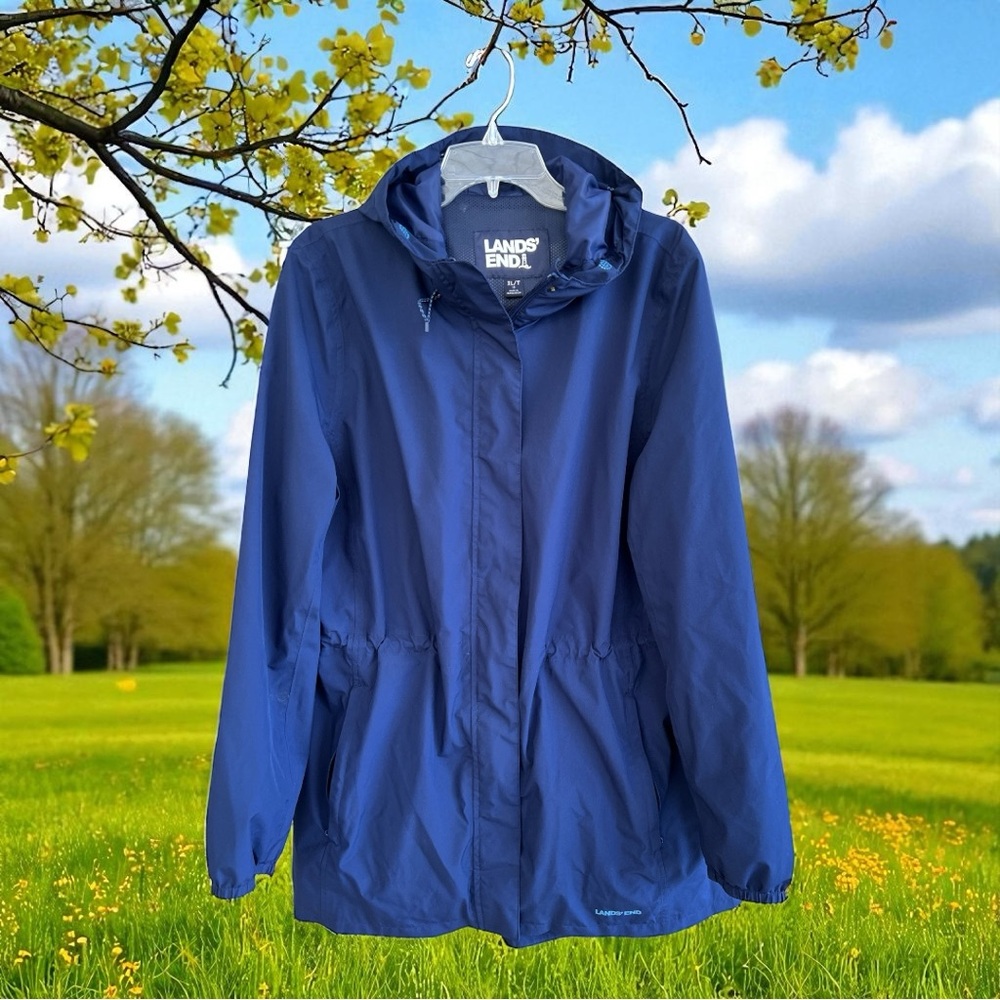 Lands' End Women's Blue Utility Jacket